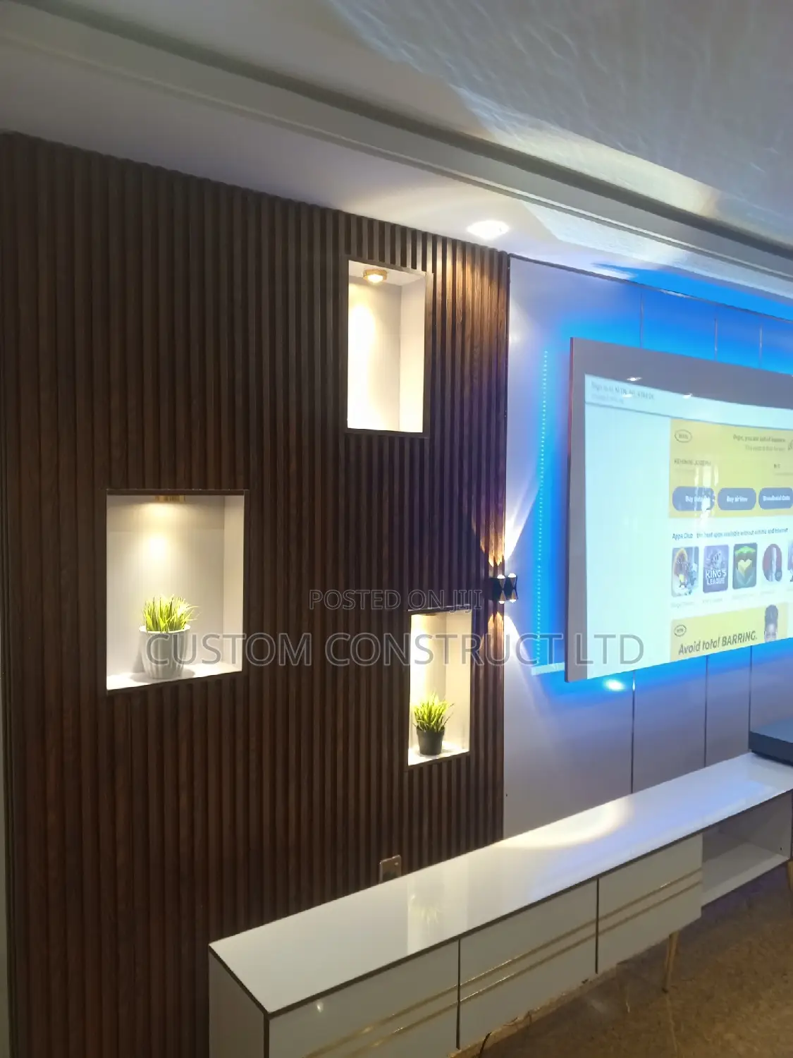 Modern Tv Console Wall Unit Custom Tv Stand Design