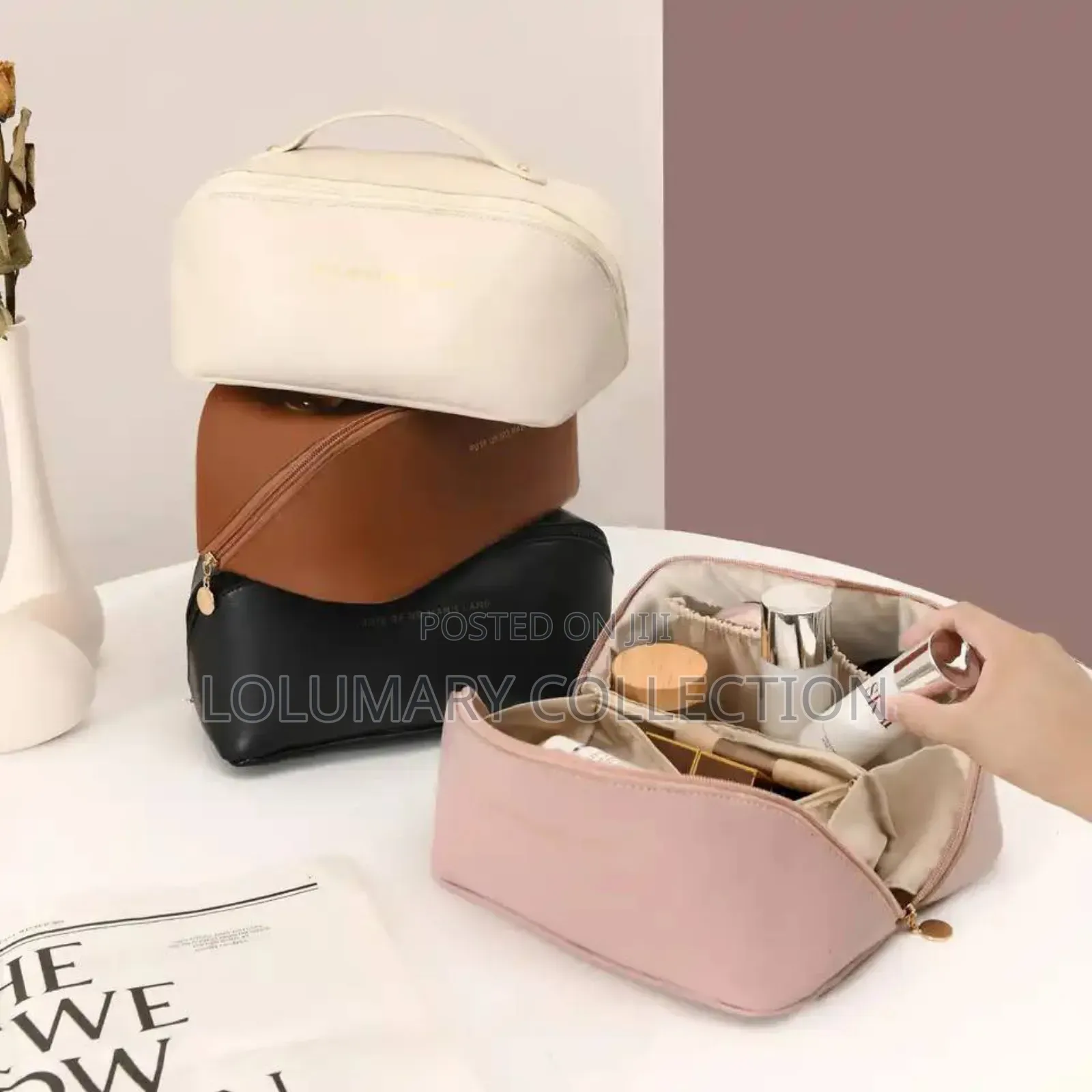 Cosmetic Bag Large Toiletry Bag Makeup Brush Organizer