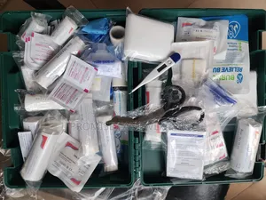 First Aid Box Kitted Blue Medium