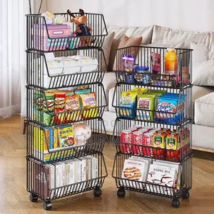 5 Tier Storage Rack With Wheel