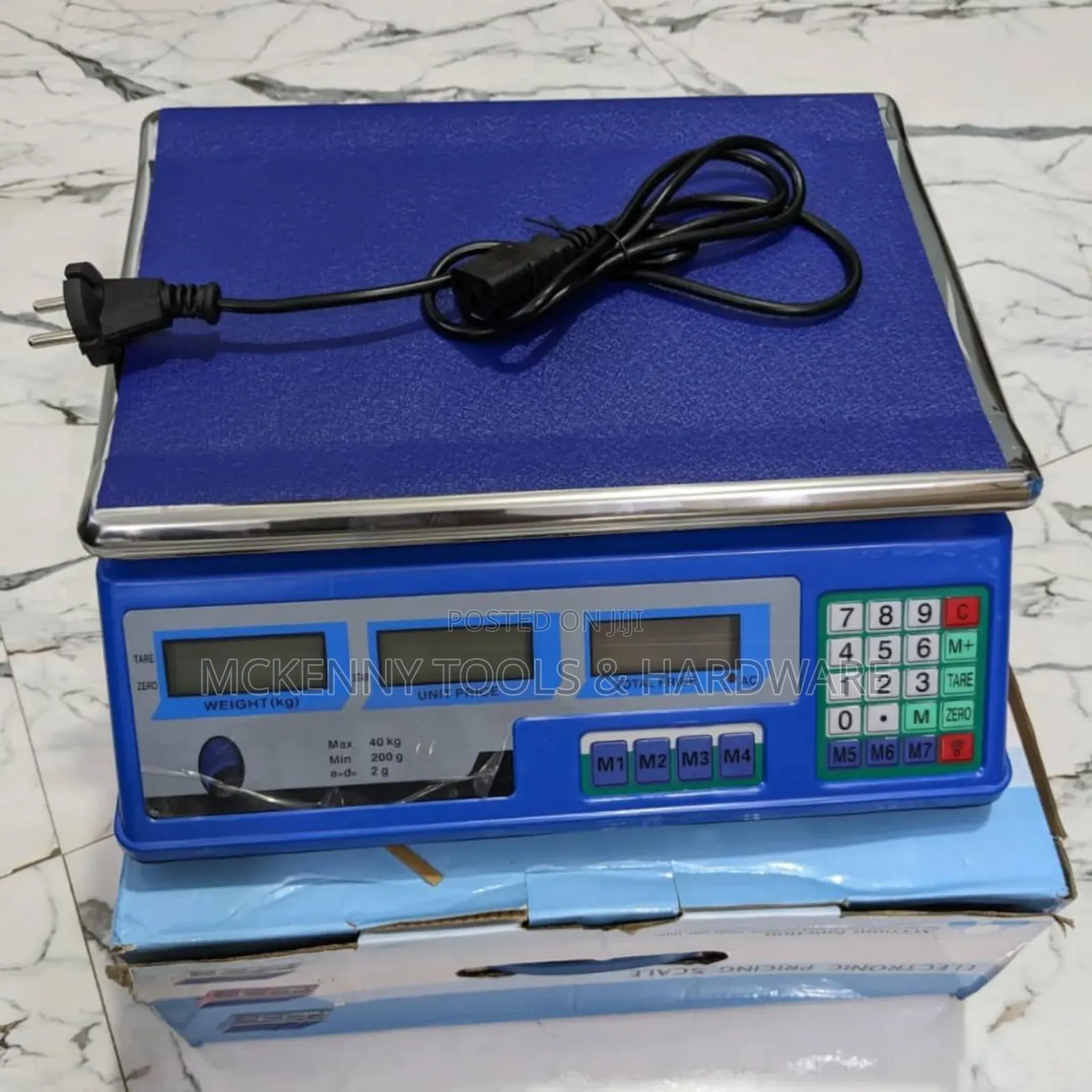 /40 KG Rechargeable Digital Price Computing Scale (Blue)