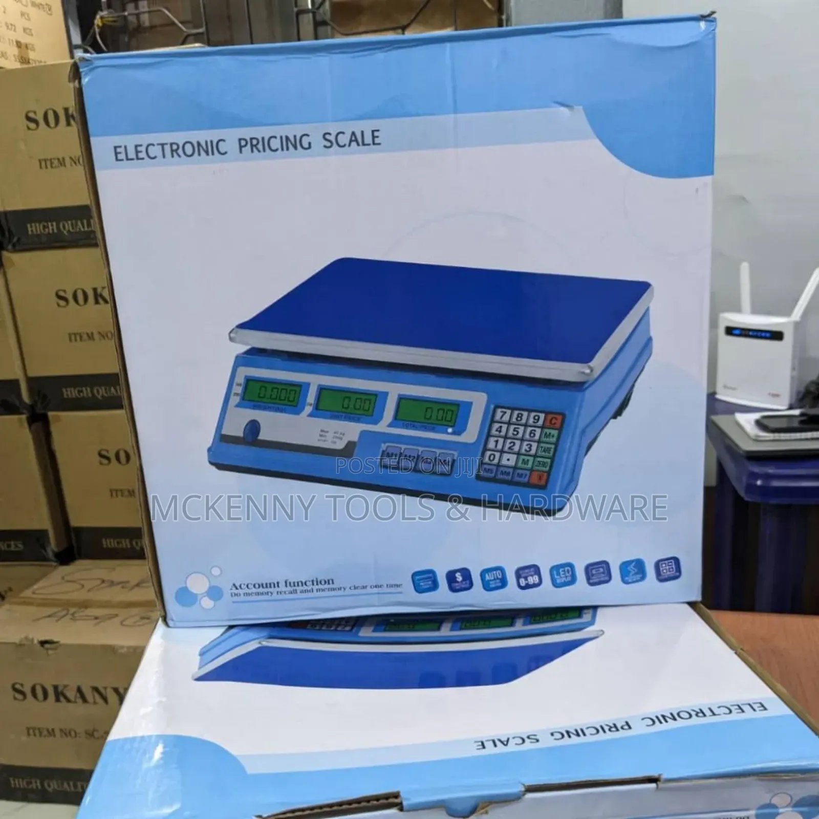 /40 KG Rechargeable Digital Price Computing Scale (Blue)