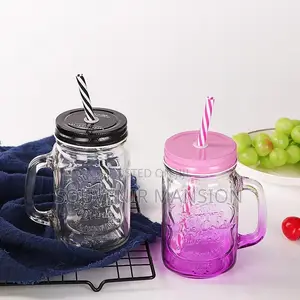 Mason Jar Cup With Straw
