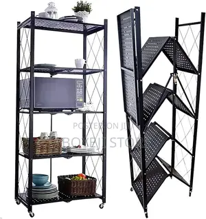 4 and 5 Tier Foldable Storage Shelves Heavy Duty,