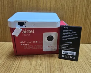 Airtel M30pro 4g Mifi Universal With 3,000mah Battery.