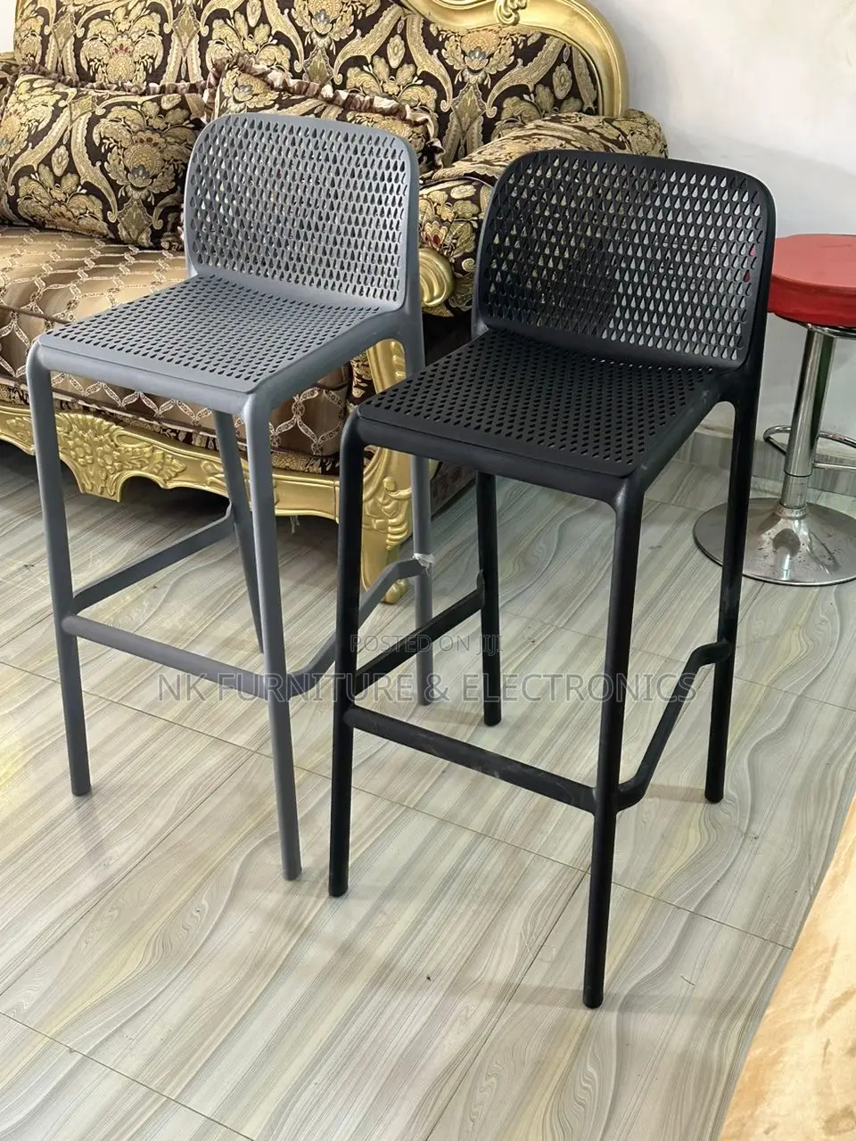 Imported Fiber, Plastic Bar Stools