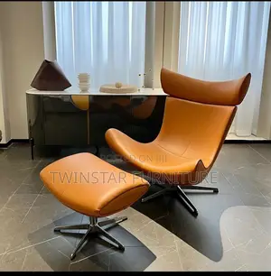 New Modern Leather Relaxing Chair With Footrest