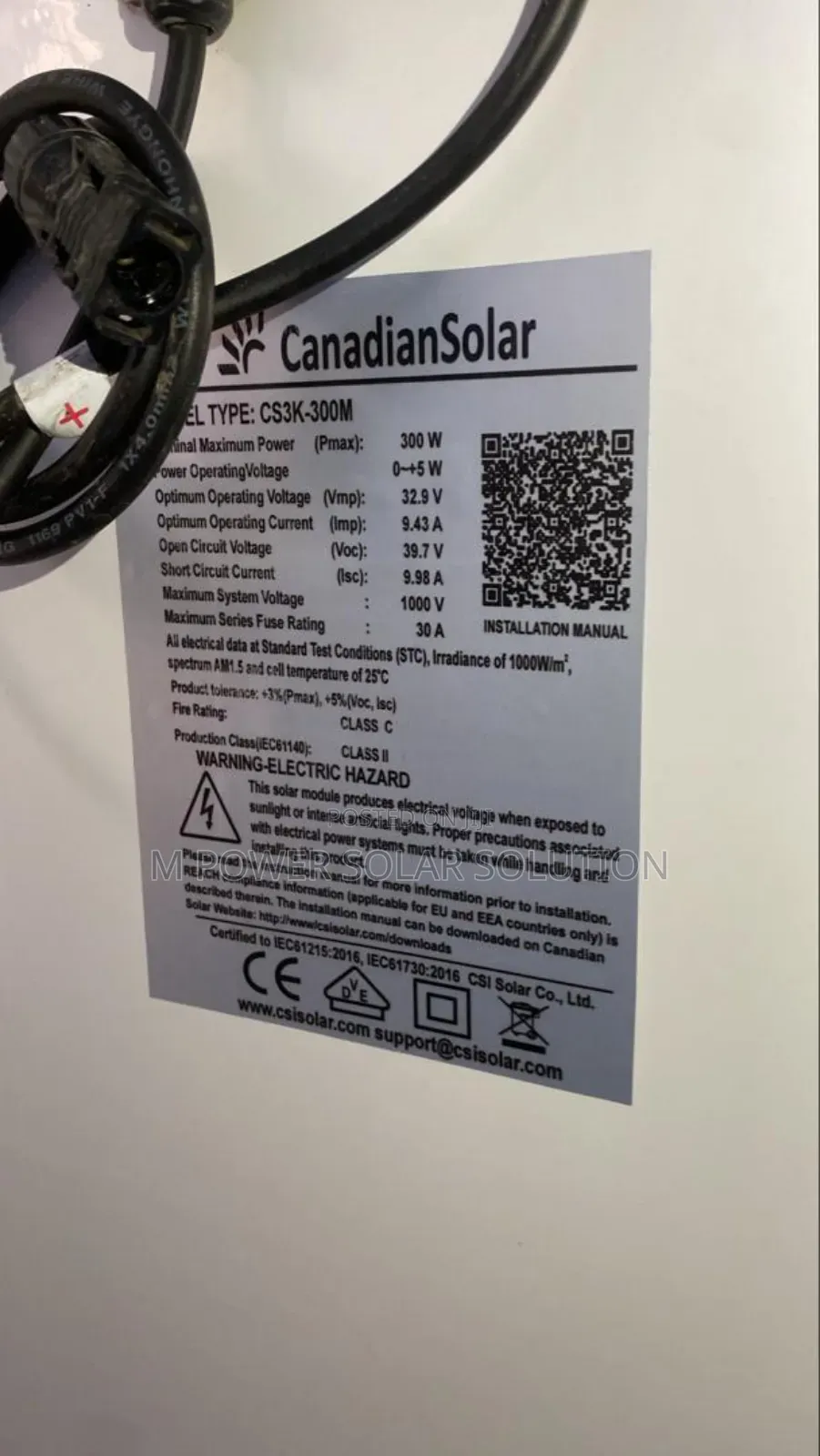 300 Watts Canadian Solar Panel