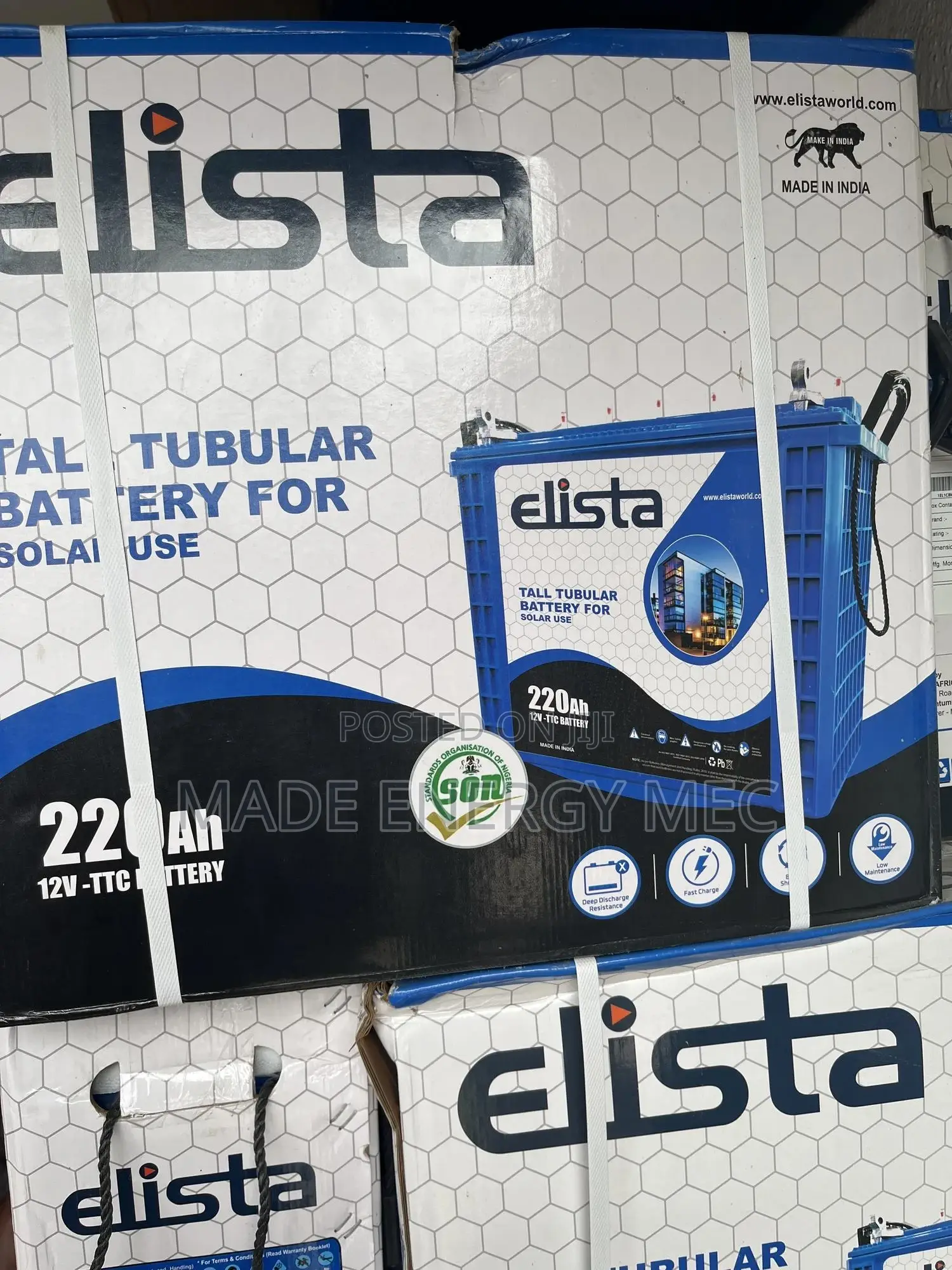 Elista Tubular Battery 220ah