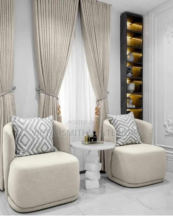 Luxury Curtains Drapes and 2 Single Sitters