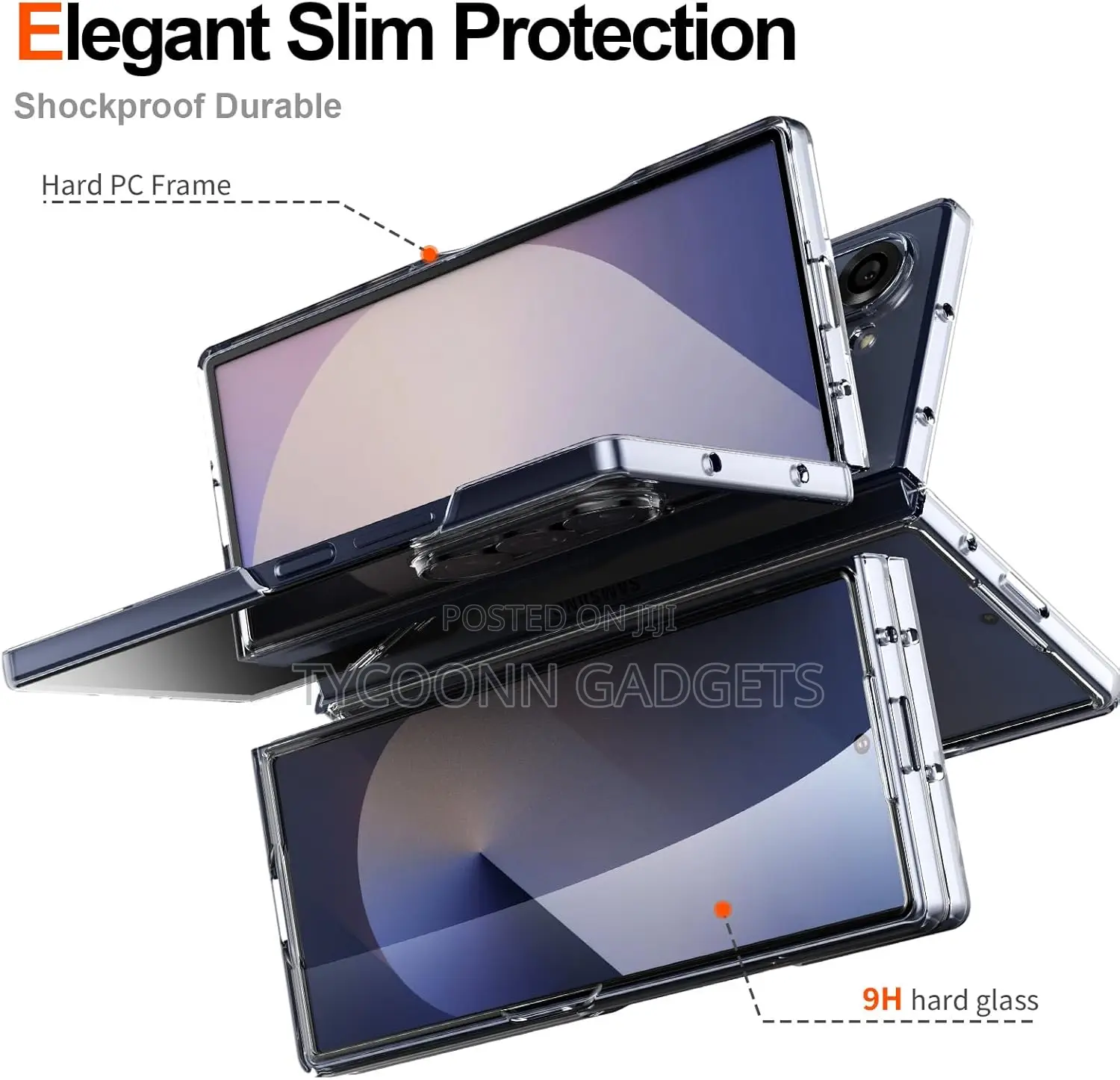 Clear Case for Samsung Z Fold 6 With Front Screen Protector