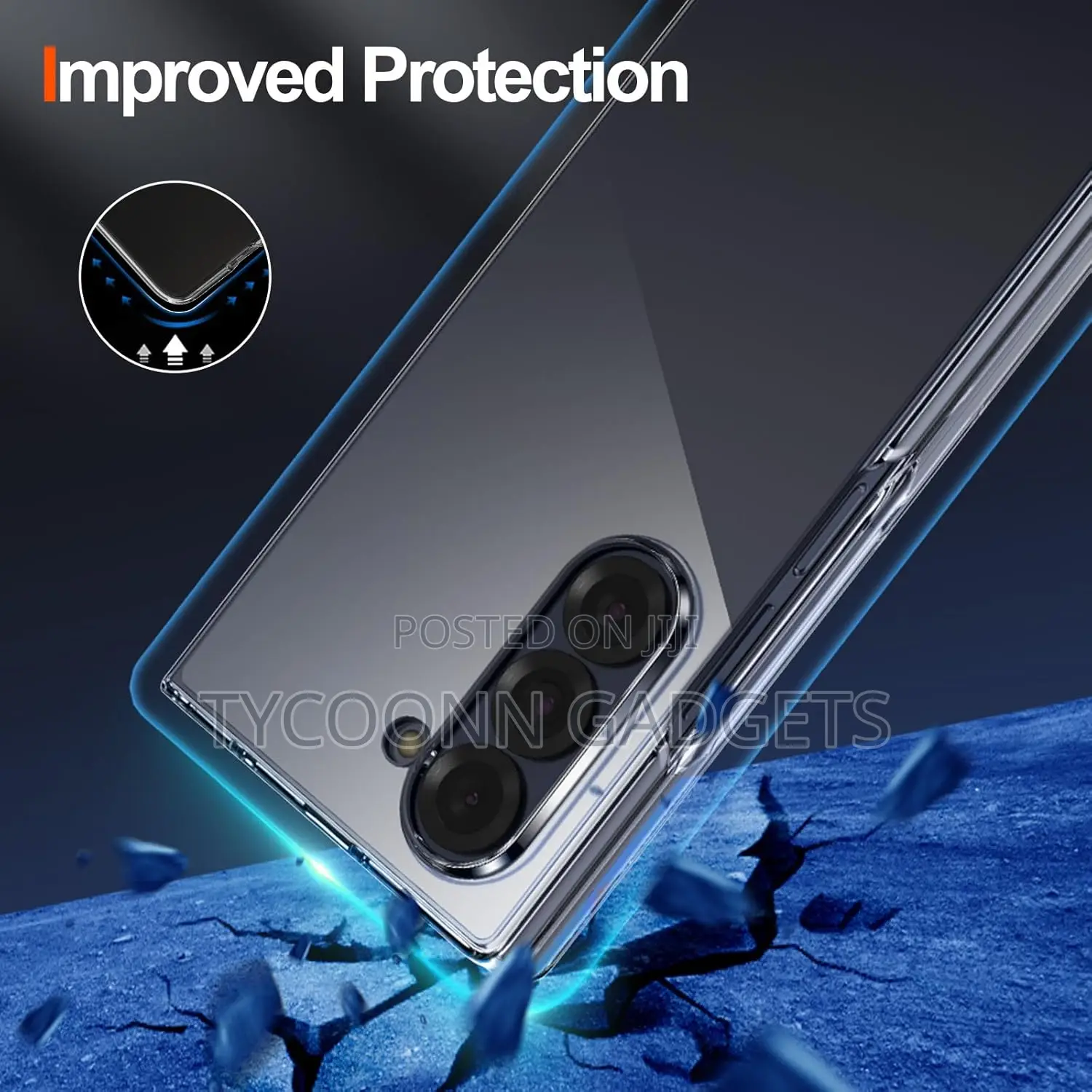 Transparent Case for Galaxy Z Fold 6 With Screen Protector