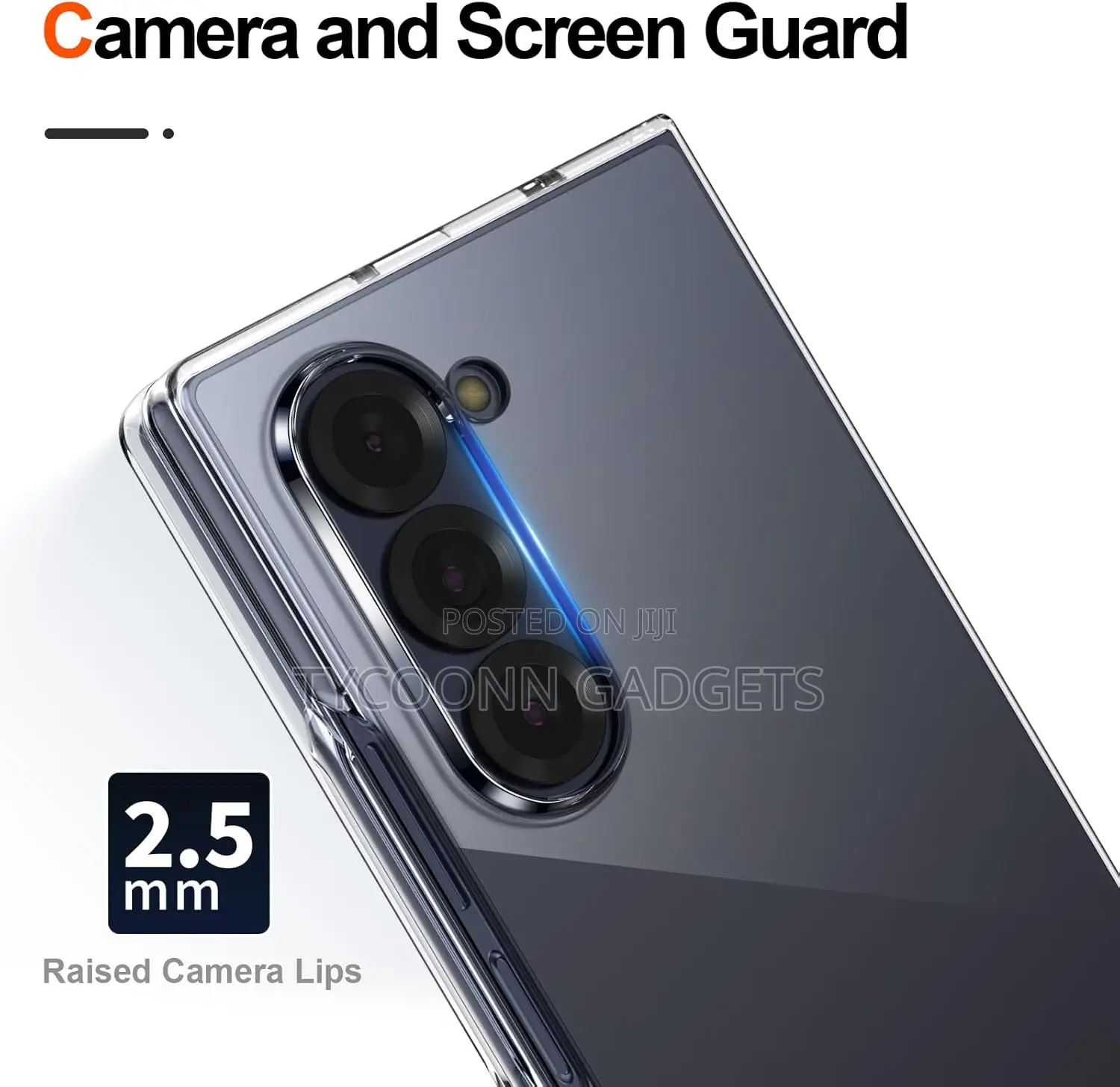 Transparent Case for Galaxy Z Fold 6 With Screen Protector