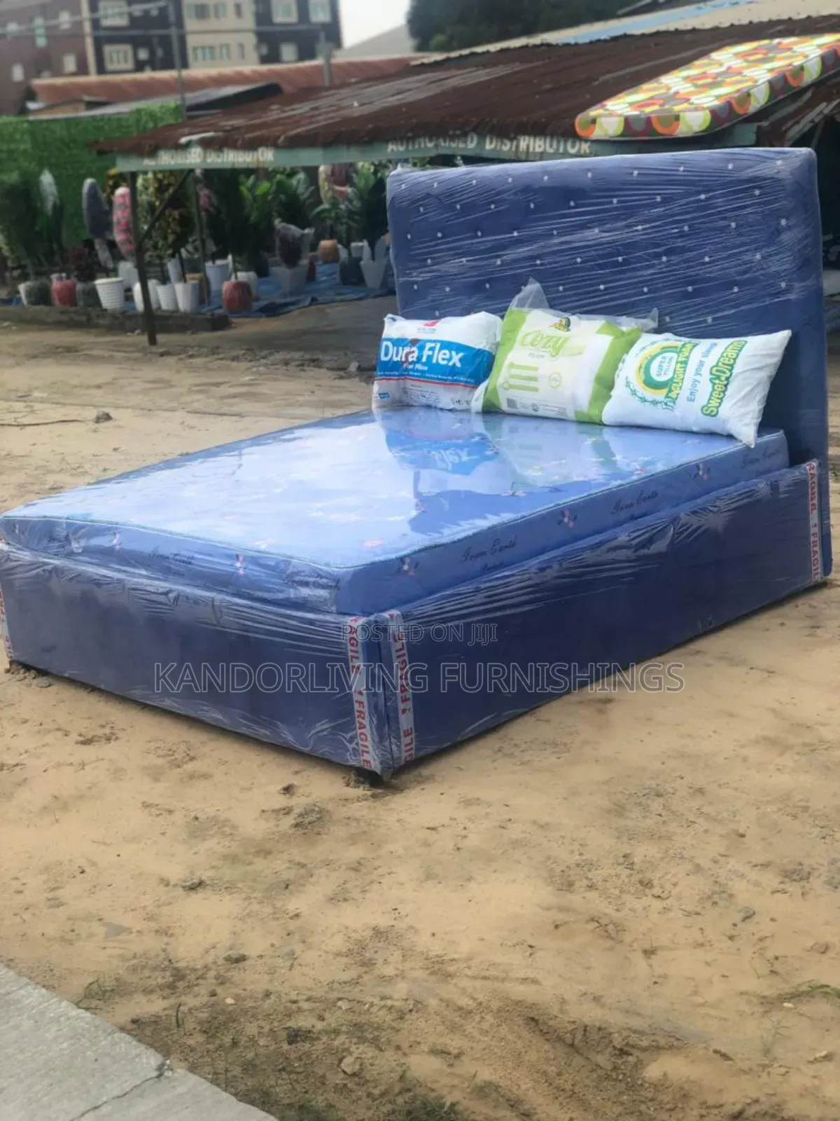 6 by 6 Padded Bed Frame With Mattress