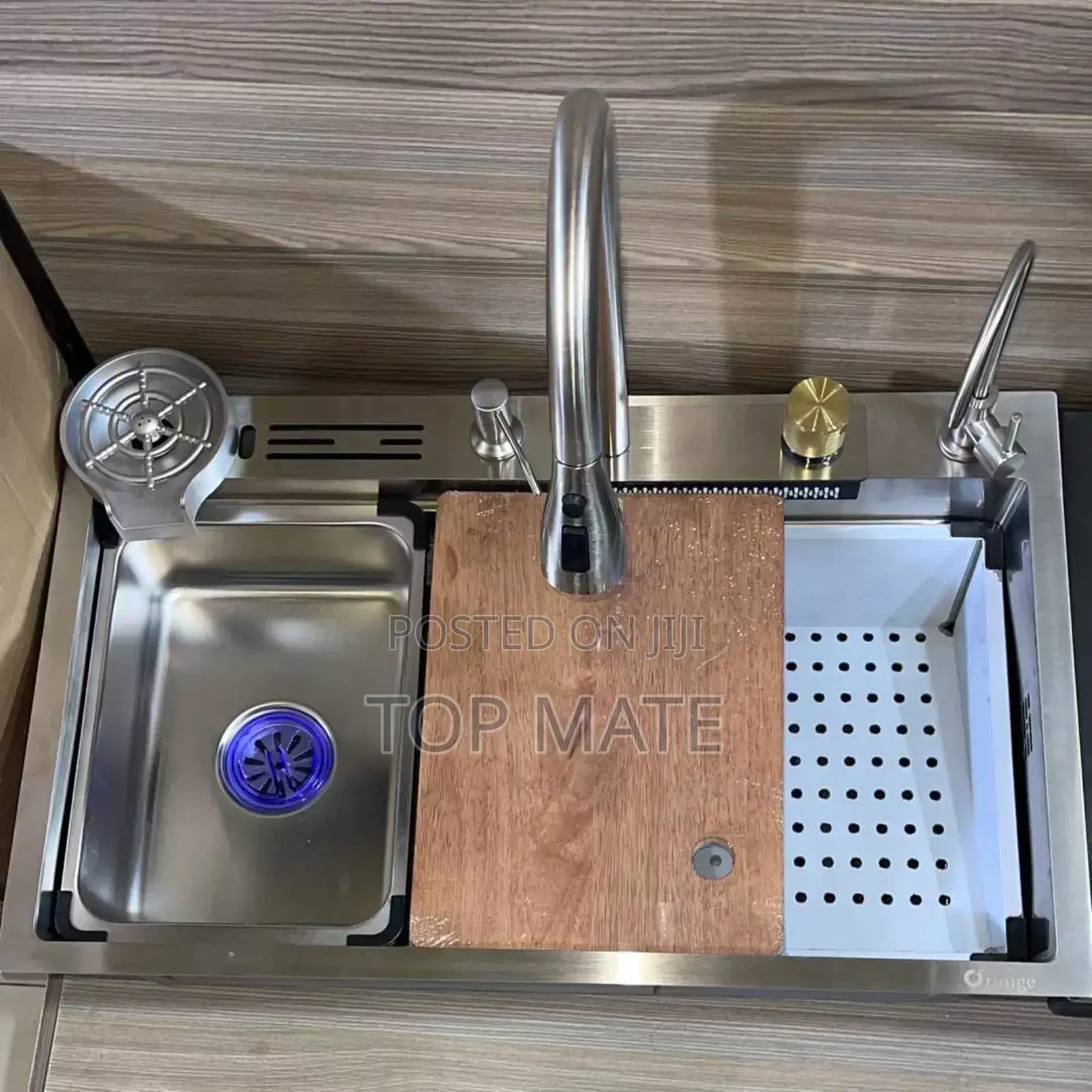 Italian Handmade Waterfall Kitchen Sink 304