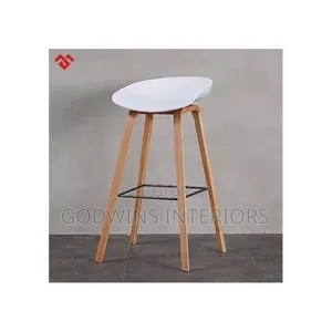 High Kitchen Island Design Bar Stools- White Set of 2