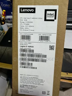 New Laptop Lenovo Legion 5 16GB Intel Core I7 SSD 512GB