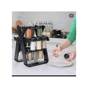 18 PCS Containers Rotating Seasoning/Spices/Condiment Box