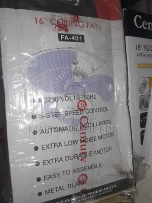 Century 16" Ceiling Orbit Fan With Wall Regulator