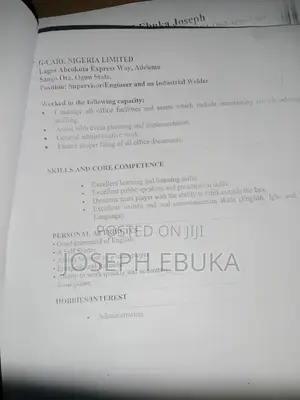 Construction Skilled Trade CV