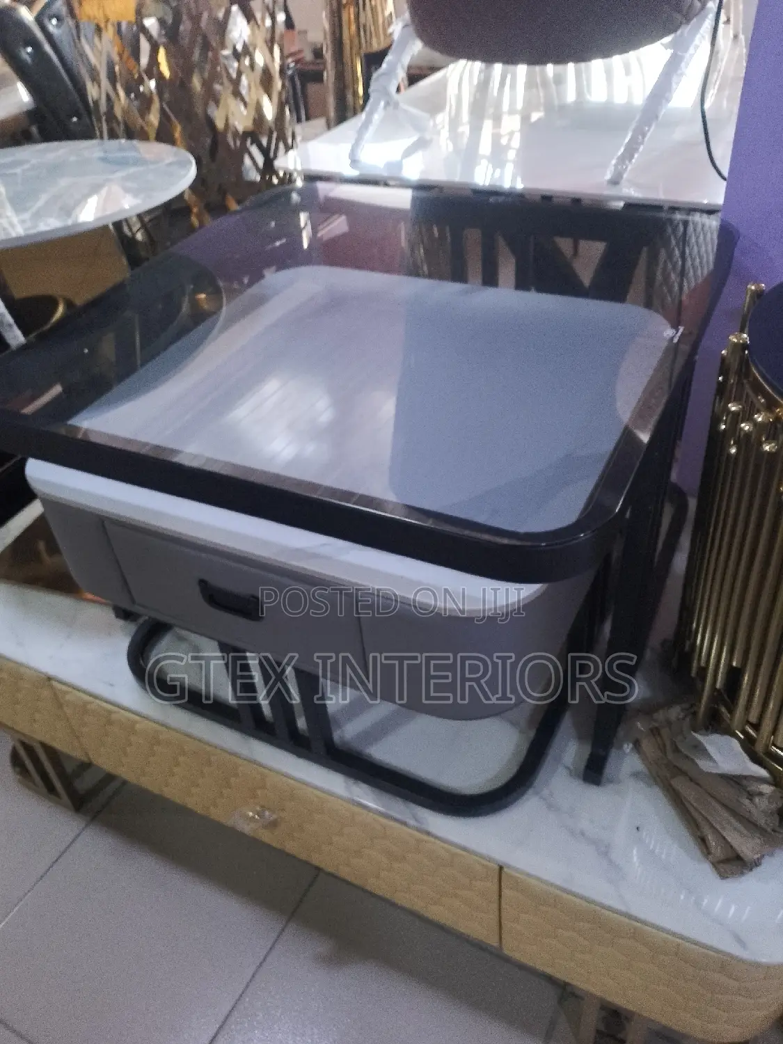 Glass and Marble Center Table
