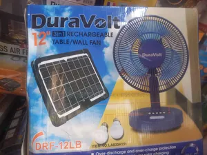 12" Duravolt Rechargble Table/Wall 3 In1 Clearance Sale [White Colour)