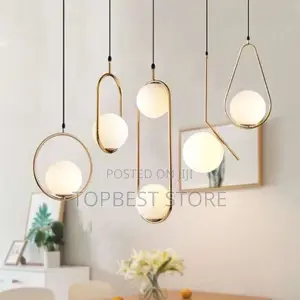 Nordic Metal Glass Single Pendant Lights Dinning Area Lamps