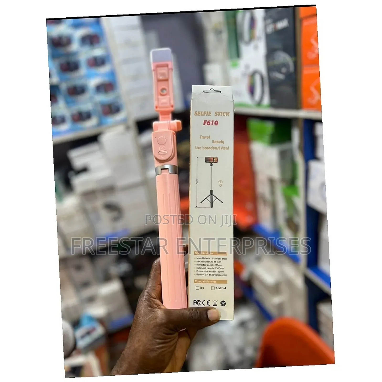 Selfie Stick Tripod Stand, Light Bluetooth Remote Control