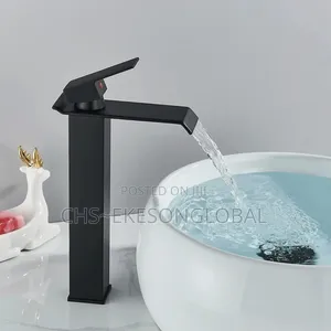 Luxury Waterfall Cabinet Mixer Tap Matte Black