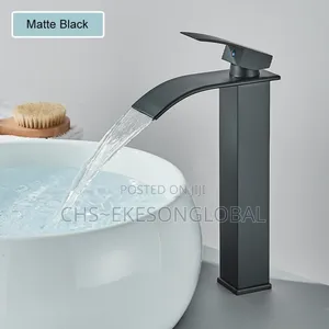 Luxury Waterfall Cabinet Mixer Tap Matte Black