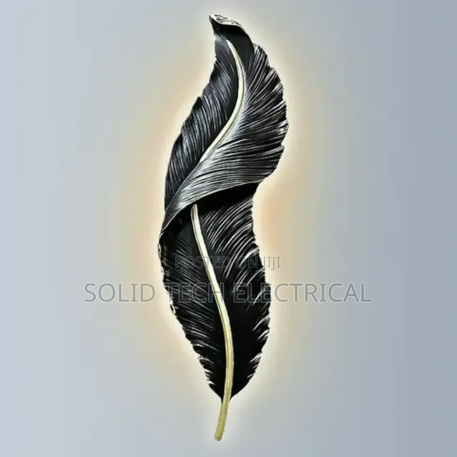 Feather Wall Lamp Leaf Light Black Body