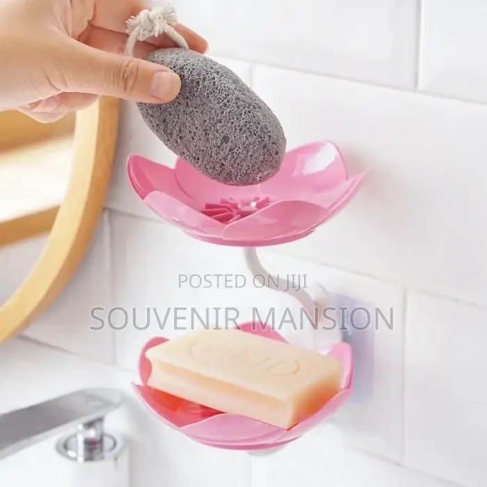 Double Soap Holder With Suction