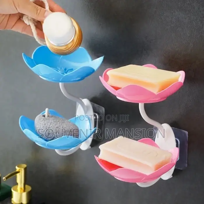 Double Soap Holder With Suction