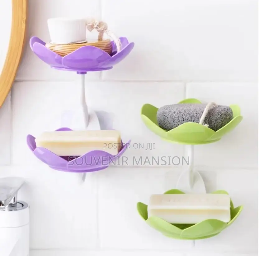 Double Soap Holder With Suction