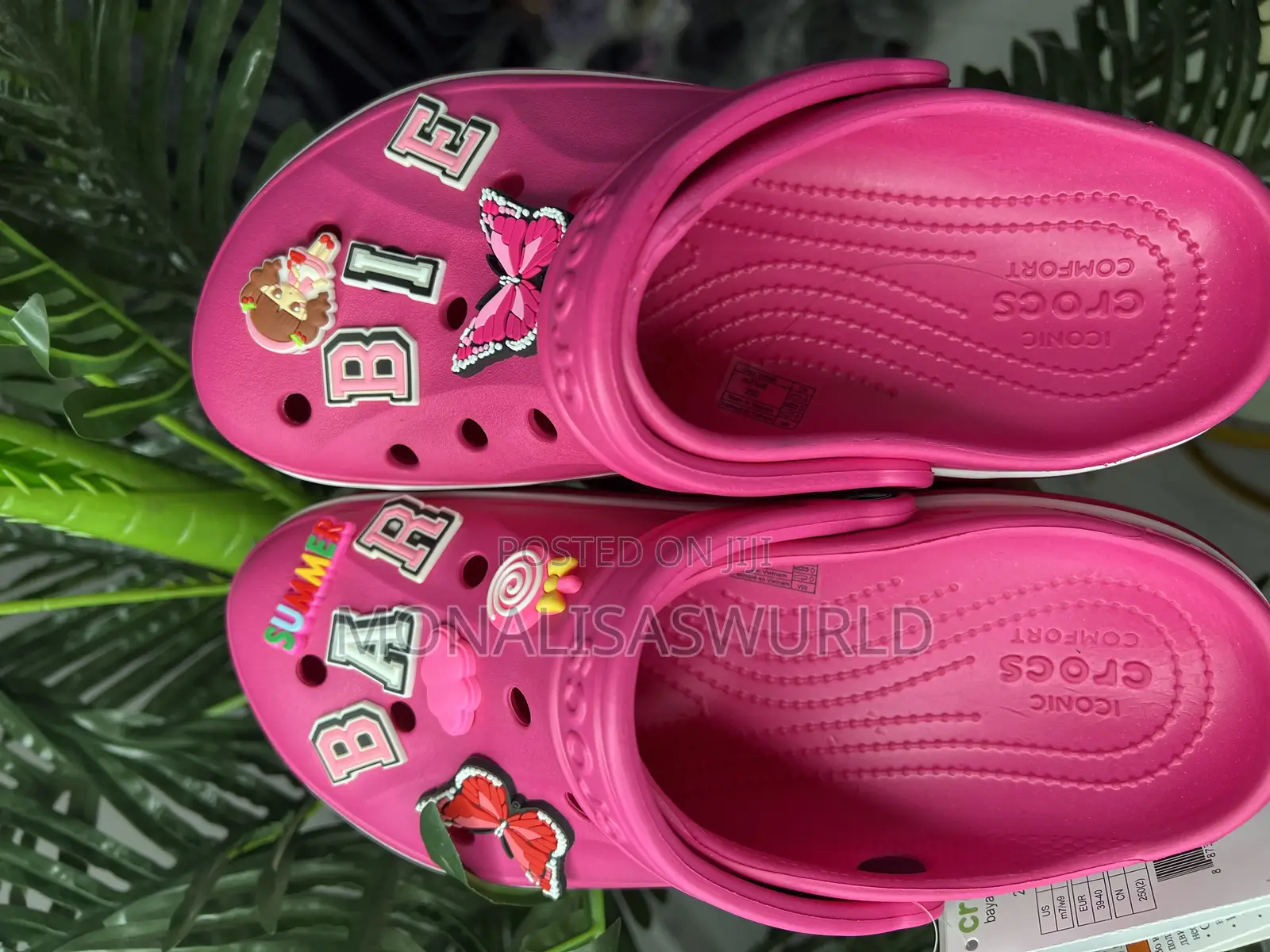 Pink Bayaband Crocs