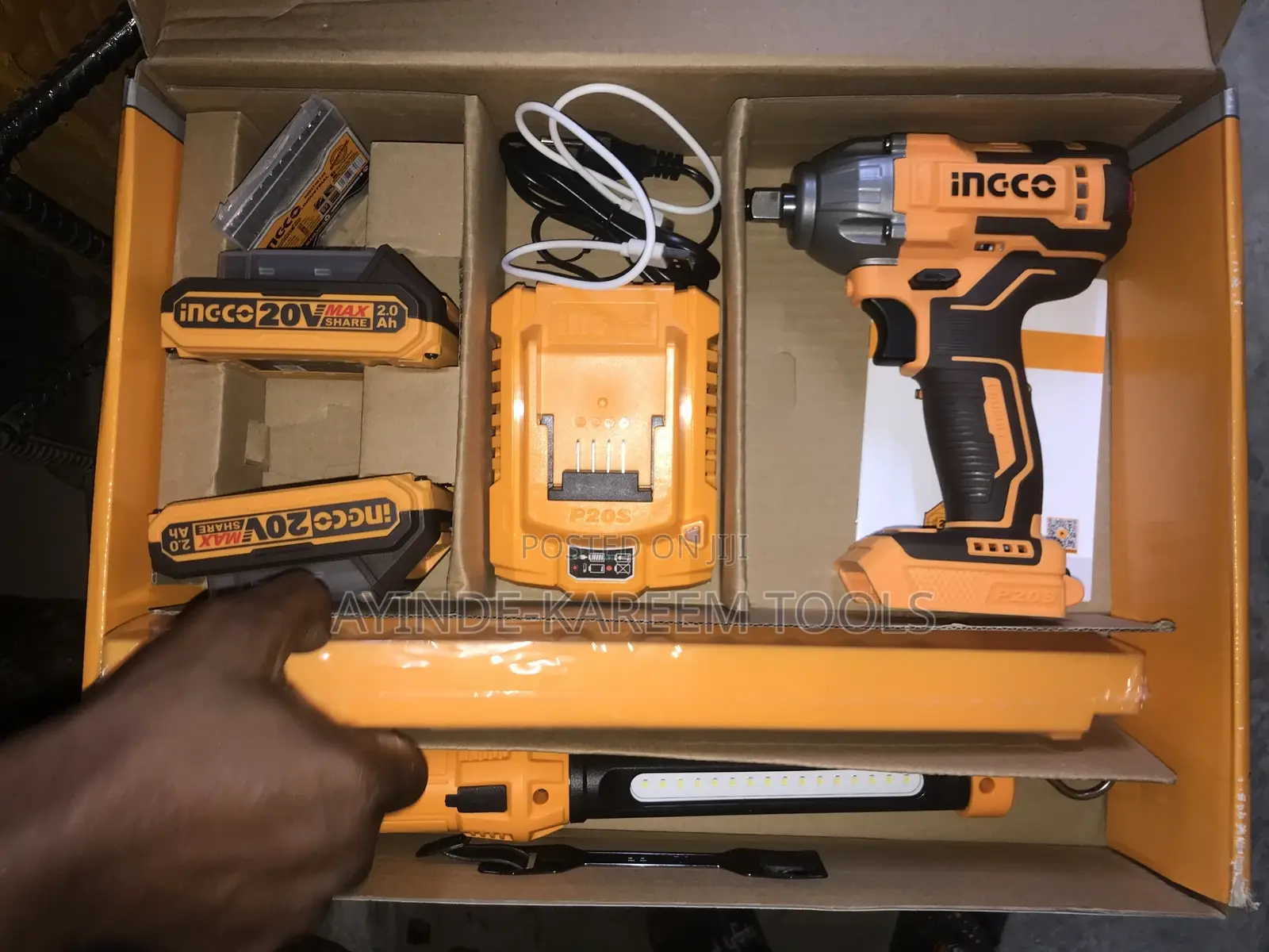 Ingco Cordless Impact Wrench Machine With Sockets