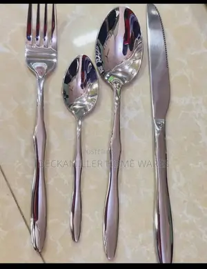Spiral Silver Spoon, Fork and Knife