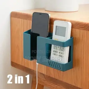 2 in 1 Wall-Mounted Mobile Phone Remote Control Storage Box