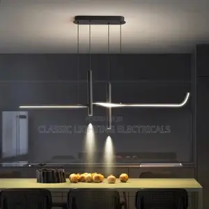 Modern Minimalist White Black LED Pendant Light I