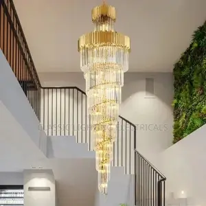 Modern Crystal Chandelier for Staircase Large Hallway