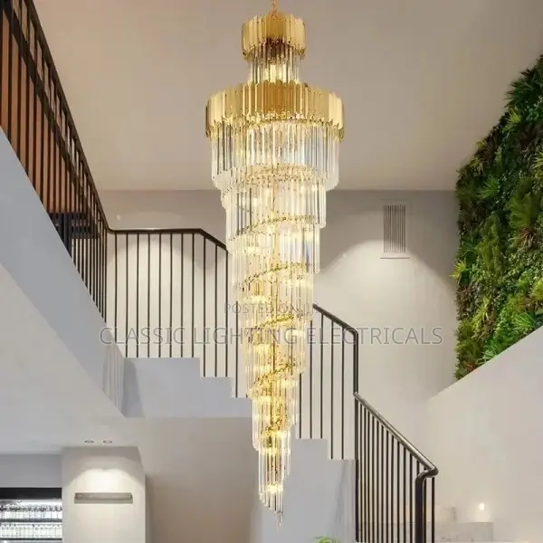 Modern Crystal Chandelier for Staircase Large Hallway