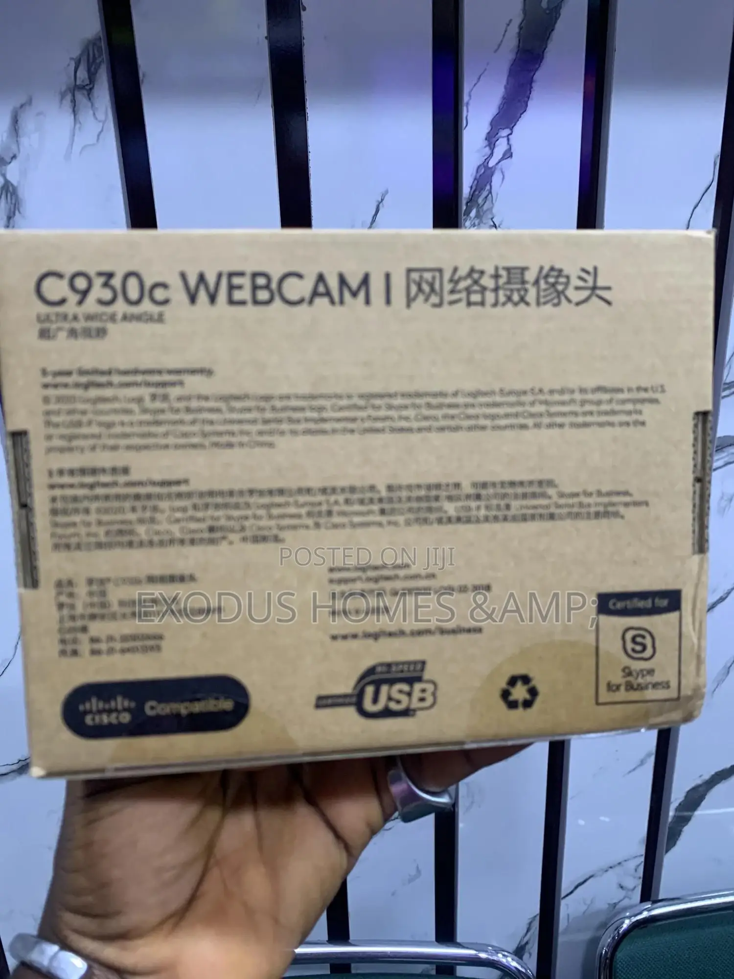Logitech C930e 1080P HD Video Webcam-90-Degree Extended View