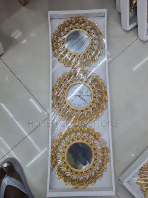 Gold 3 In1 Wall Decor Clock