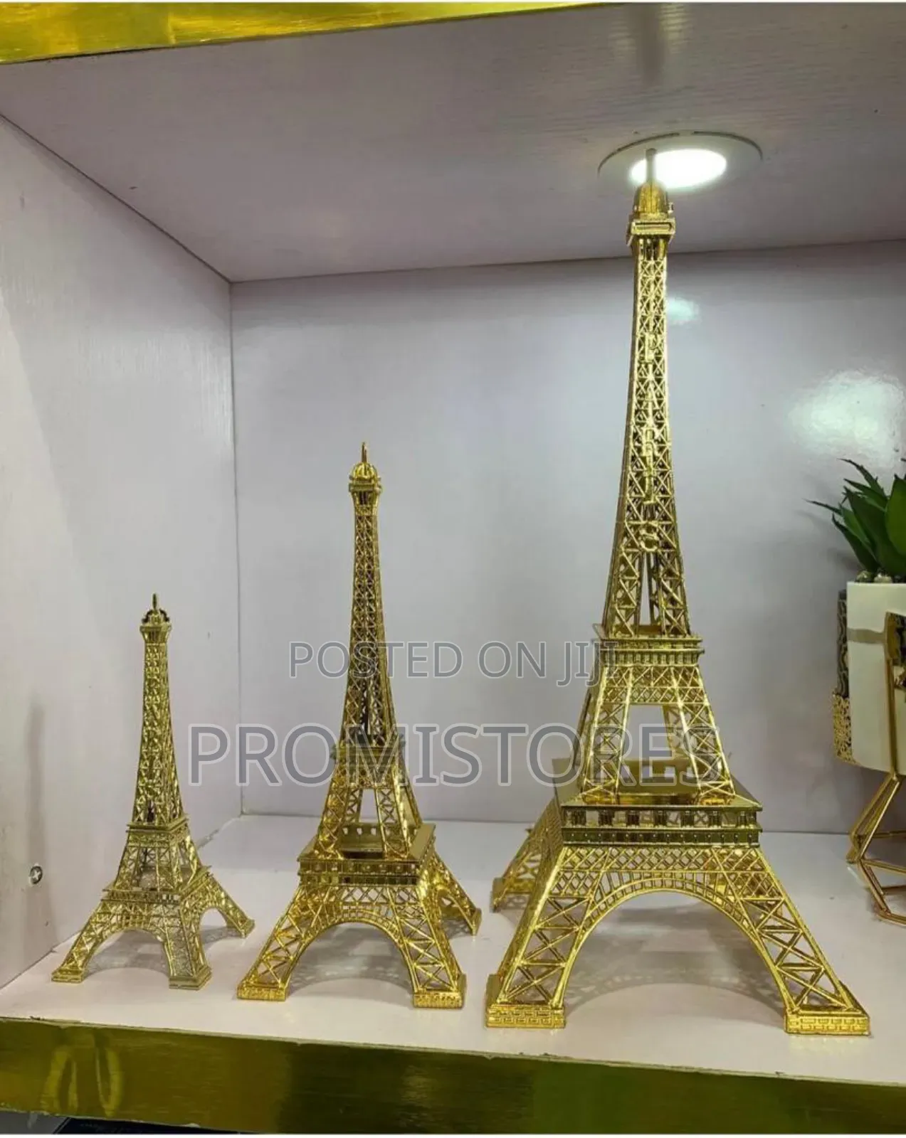 Home Decor Eiffel Tower Golden Paris Statue