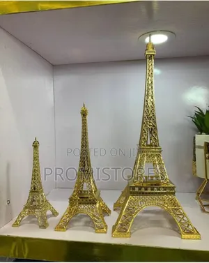 Home Decor Eiffel Tower Golden Paris Statue
