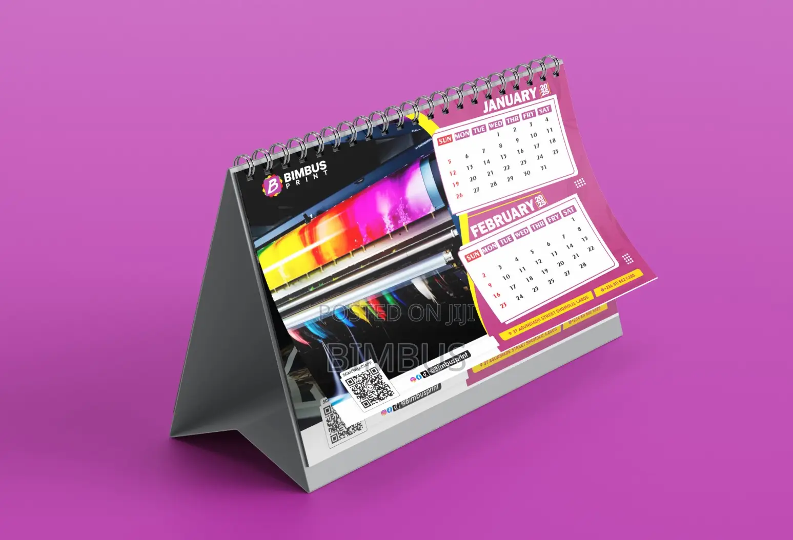 A6 Table Calendar