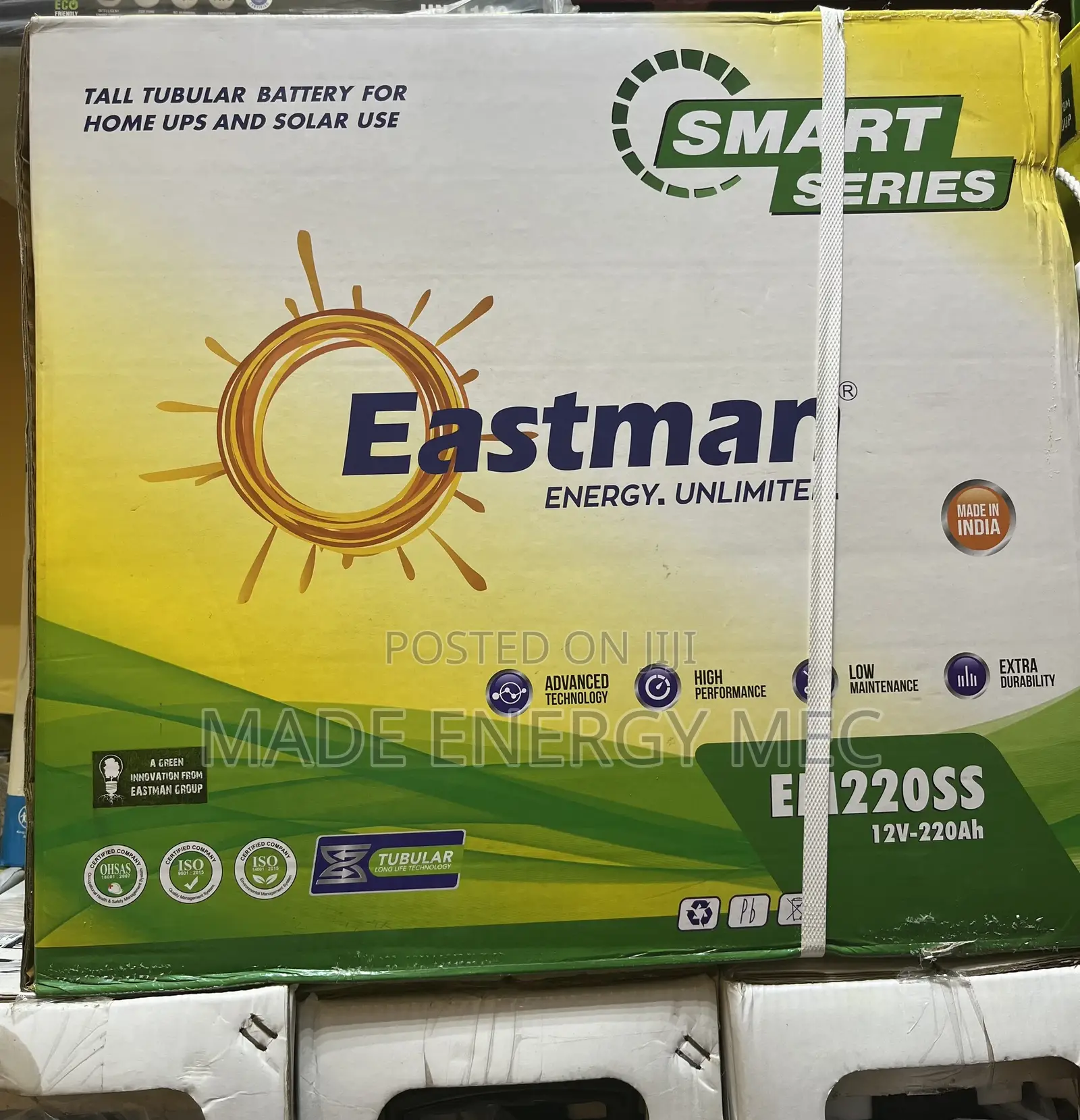 Eastman Smart Tubular Battery 220ah