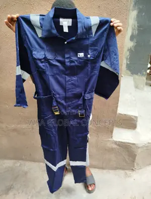 Blue Gown Coveralls With Reflective