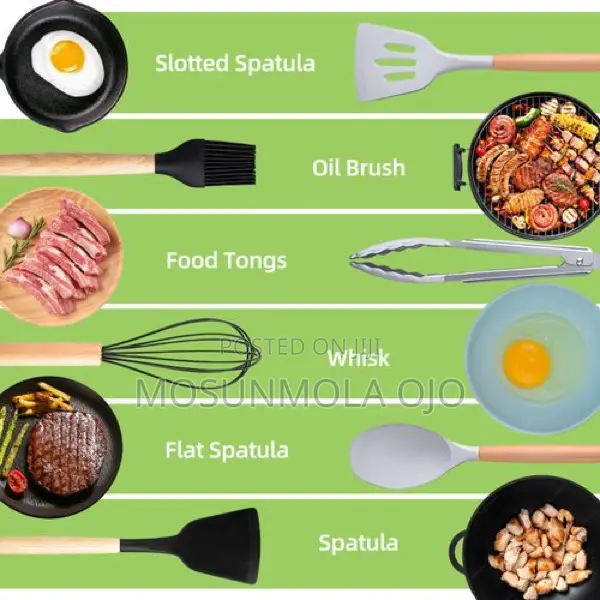 19pcs Silicone Kitchen Utensils Set