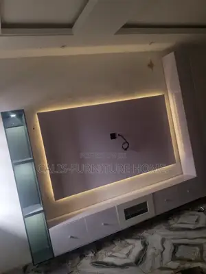 8ft TV Console (White and Grey Color)
